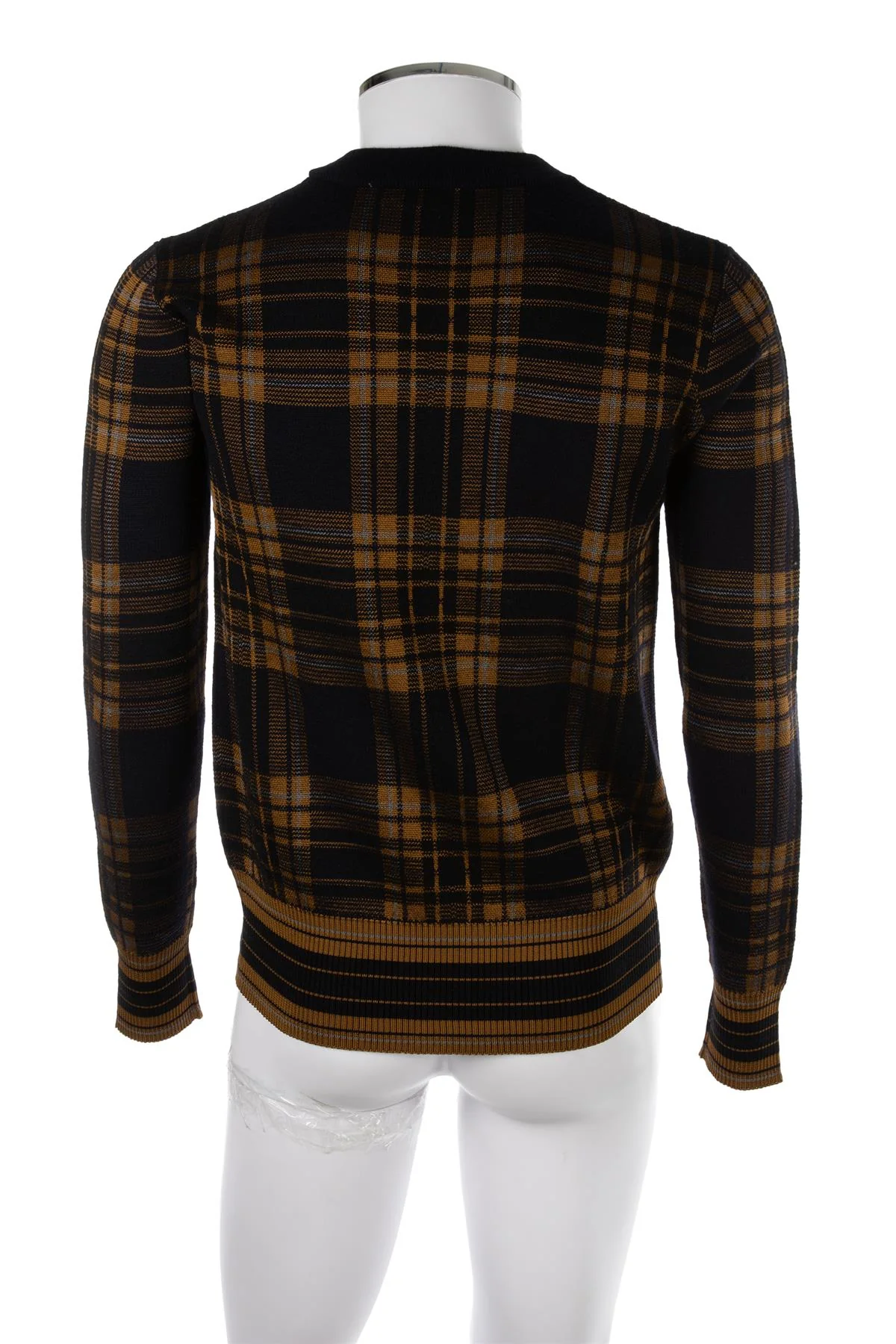 DRIES VAN NOTEN NAVY MEN'S WOOL SWEATER SMALL - Image 4