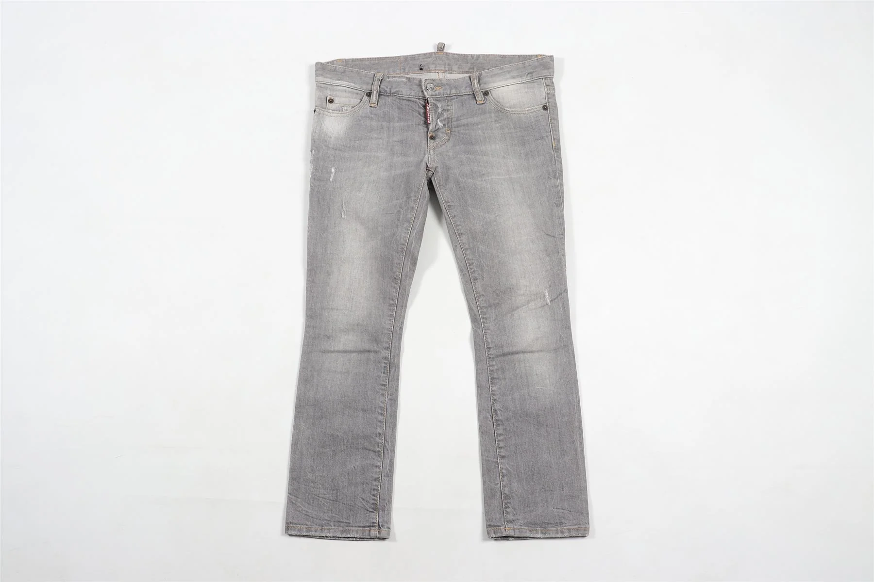 DSQUARED2 GREY LOW RISE SKINNY JEANS IT 40 UK 8 - Image 2