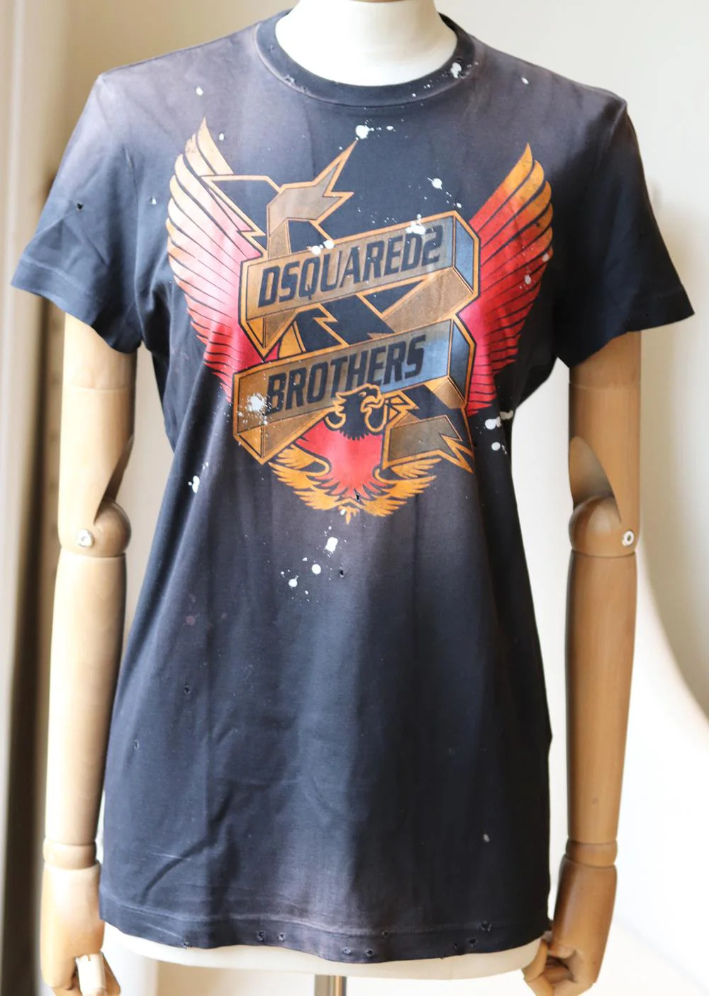 DSQUARED2 PRINTED COTTON JERSEY T-SHIRT MEDIUM - Image 2