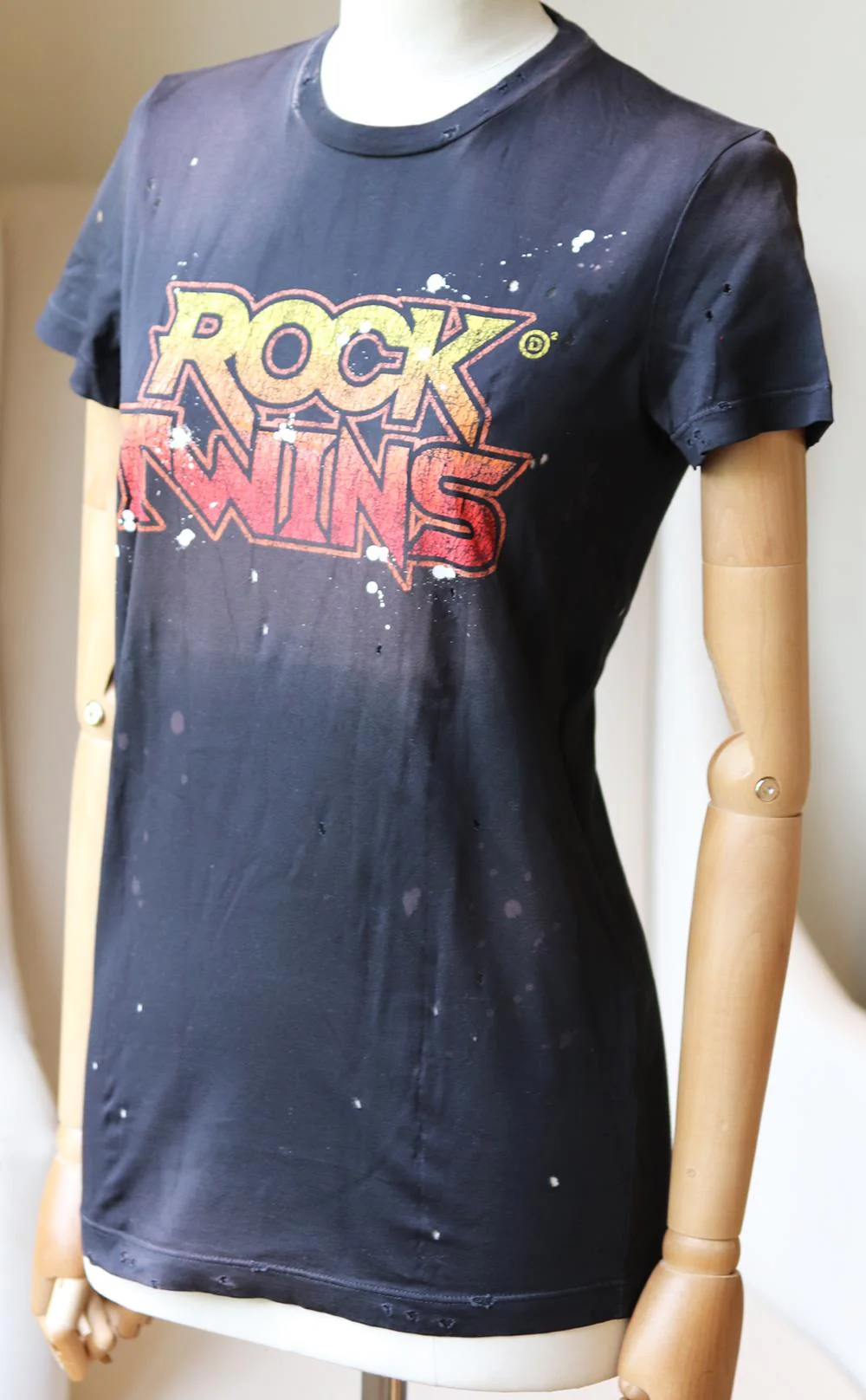 DSQUARED2 PRINTED COTTON JERSEY T-SHIRT SMALL - Image 3