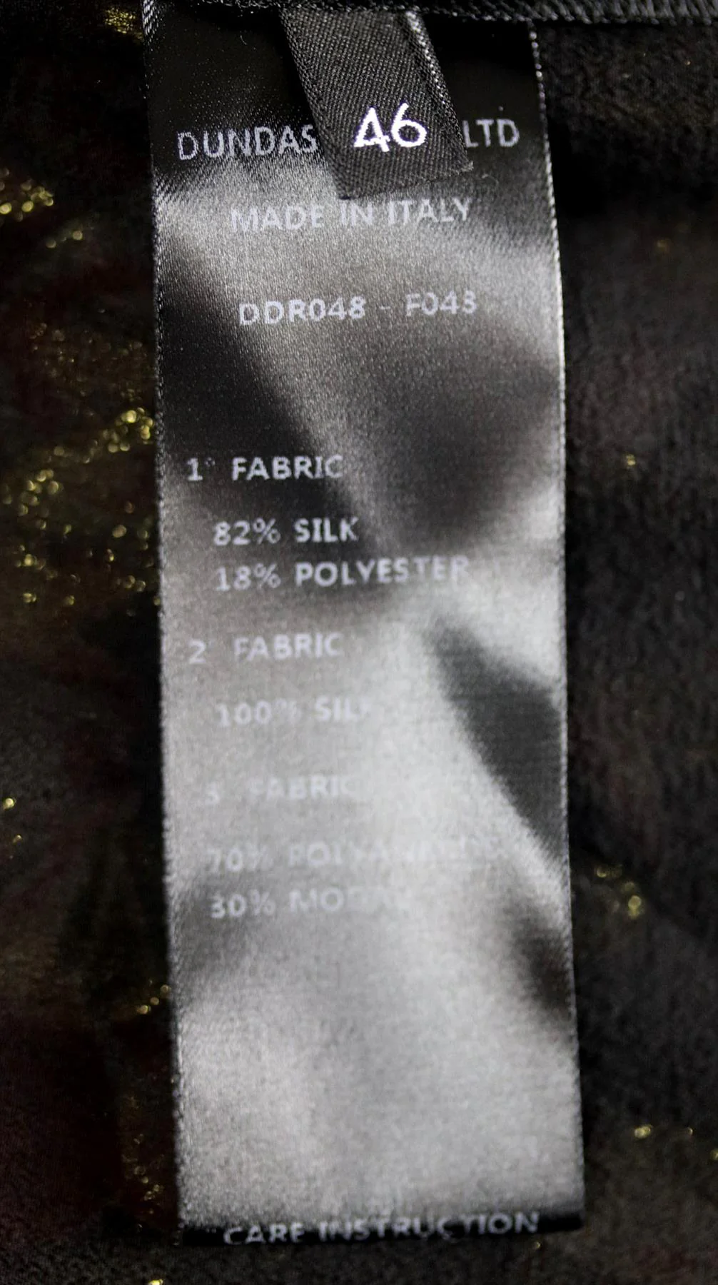 DUNDAS LACE TRIMMED PRINTED METALLIC FIL COUPÉ SILK BLEND MAXI DRESS IT 46 UK 14 - Image 6
