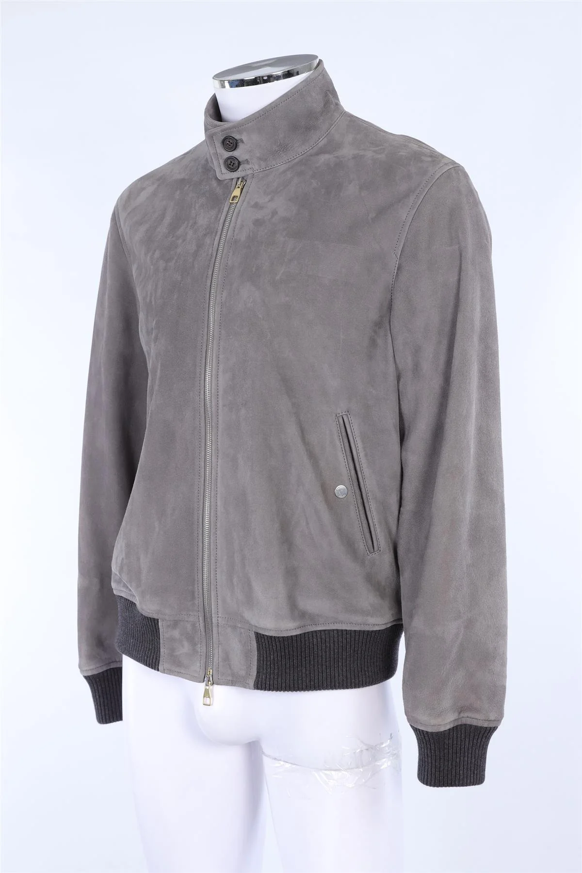 DUNHILL GREY MEN'S SUEDE JACKET MEDIUM - Image 3