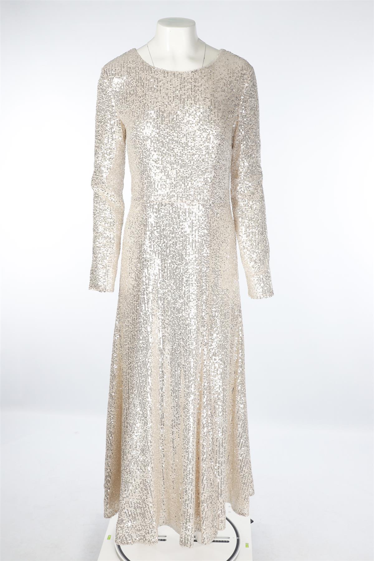 E. STOTT SLIVER SEQUIN MAXI DRESS - Image 2