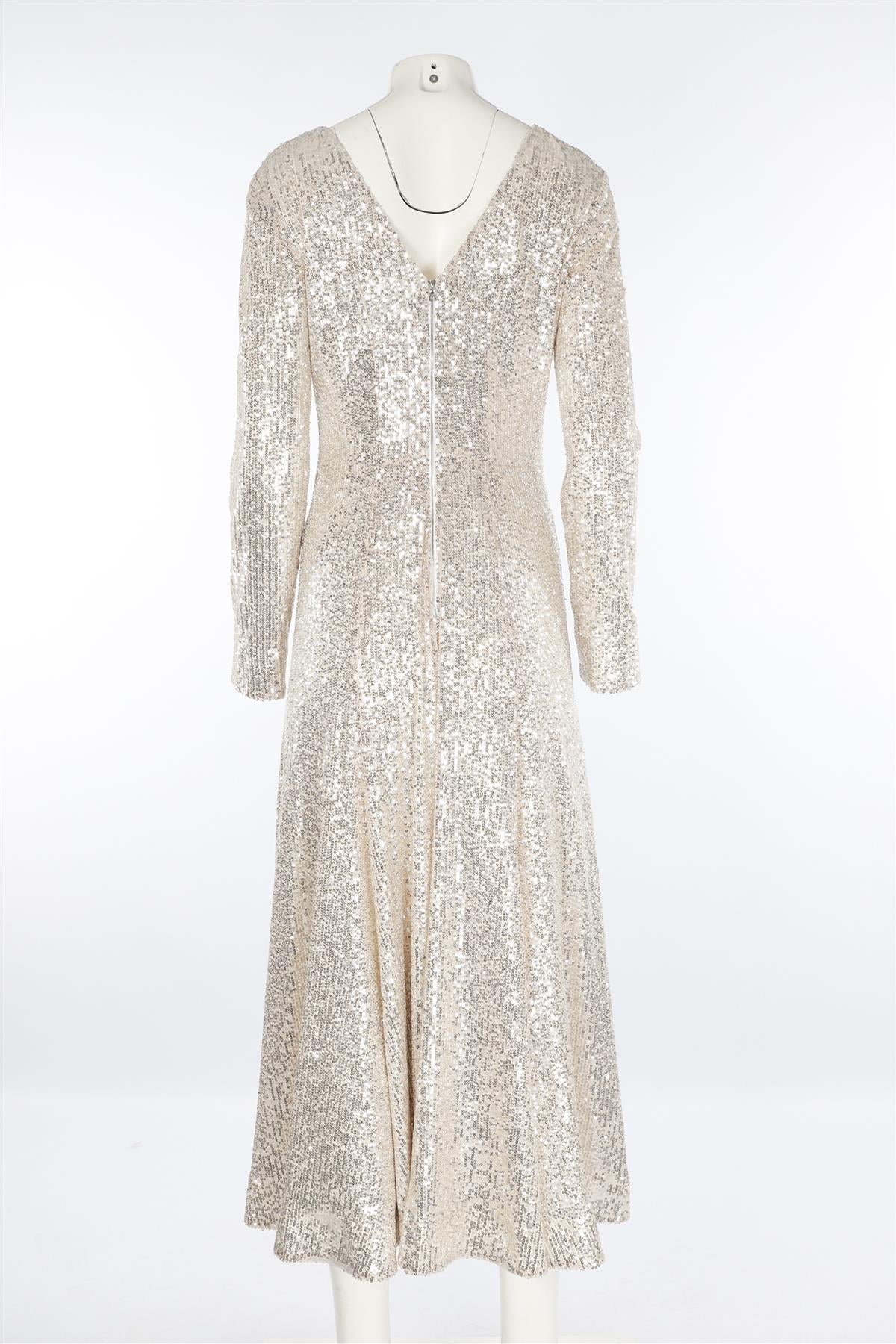 E. STOTT SLIVER SEQUIN MAXI DRESS - Image 4