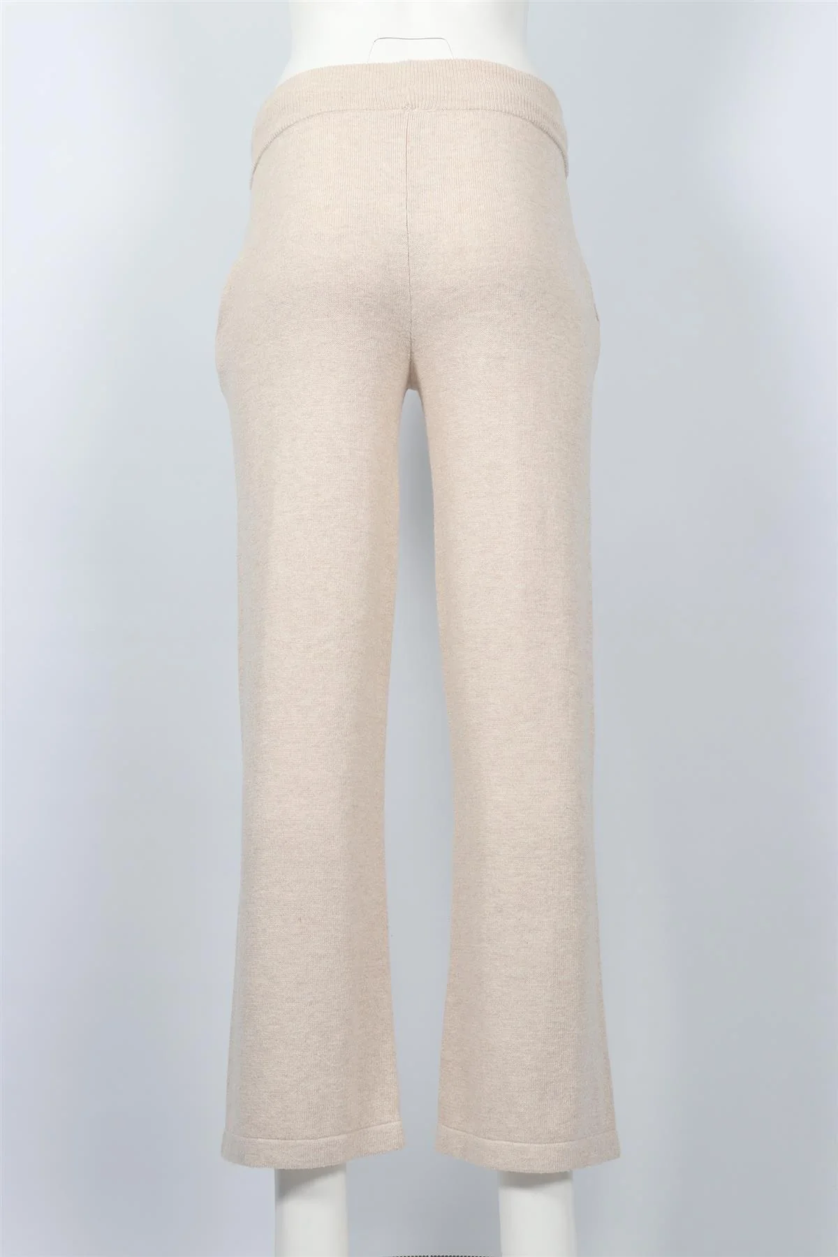 EBERJEY BEIGE COTTON WIDE LEG PANTS XSMALL - Image 4