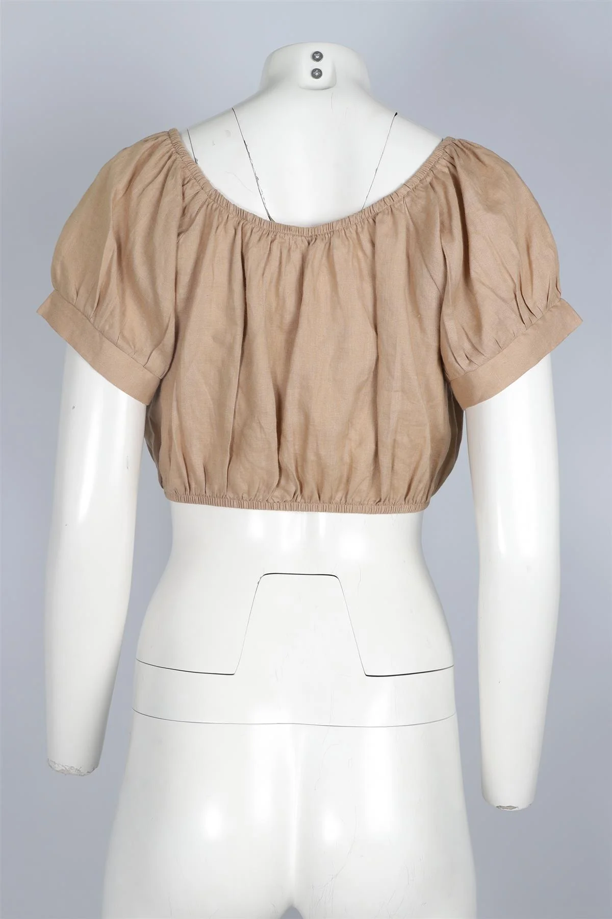 EBERJOY BEIGE LINEN TOP MEDIUM - Image 4