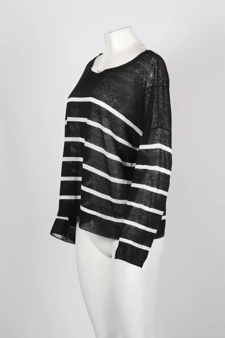 EILEEN FISHER STRIPED LINEN BLEND TOP XLARGE - Image 3