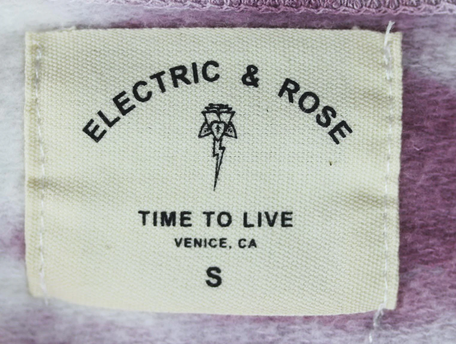 ELECTRIC AND ROSE RONAN TIE DYED COTTON JERSEY SWEATSHIRT SMALL - Image 5