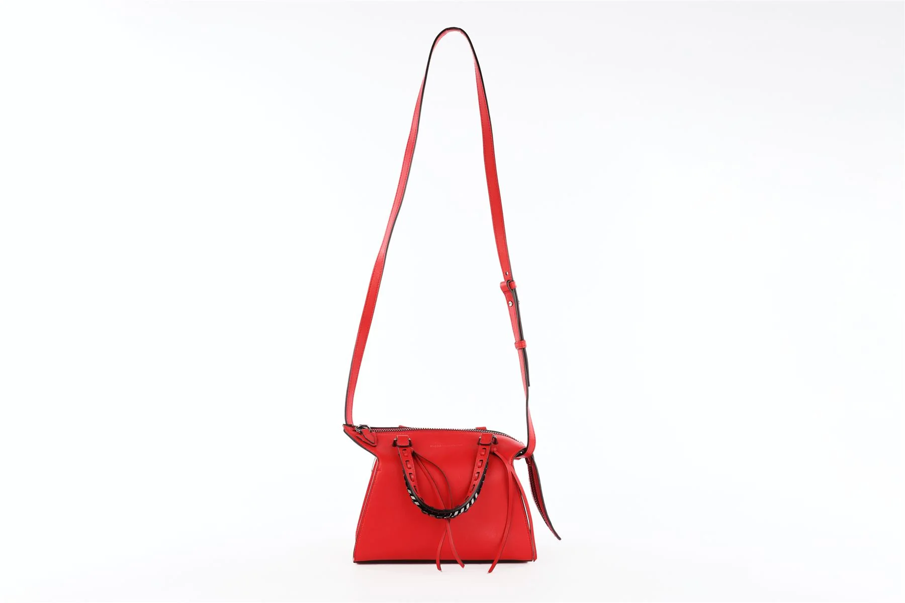 ELENA GHISELLINI RED LEATHER TOTE BAG - Image 3