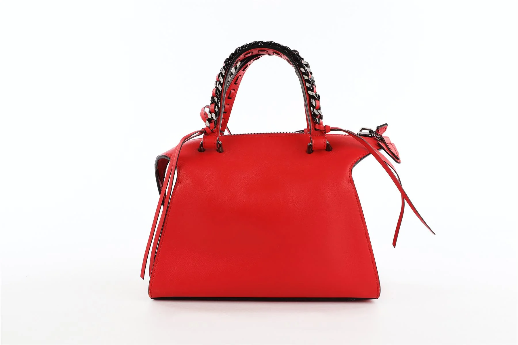 ELENA GHISELLINI RED LEATHER TOTE BAG - Image 7