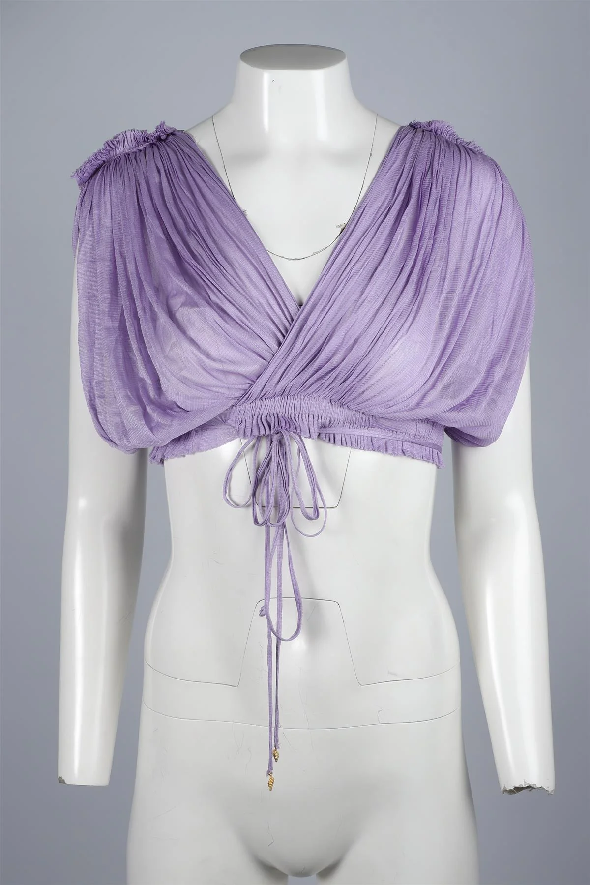 ELENA MAKRI MYKONOS PURPLE SILK TOP ONE SIZE - Image 2