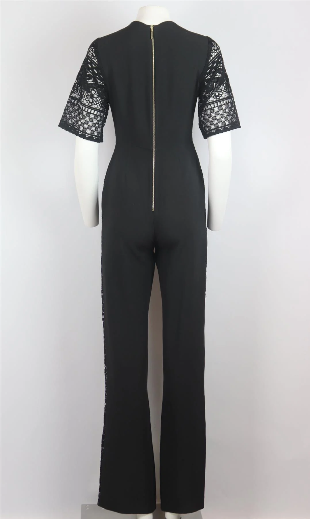 ELIE SAAB EMBROIDERED MESH AND CREPE JUMPSUIT IT 38 UK 6 - Image 4