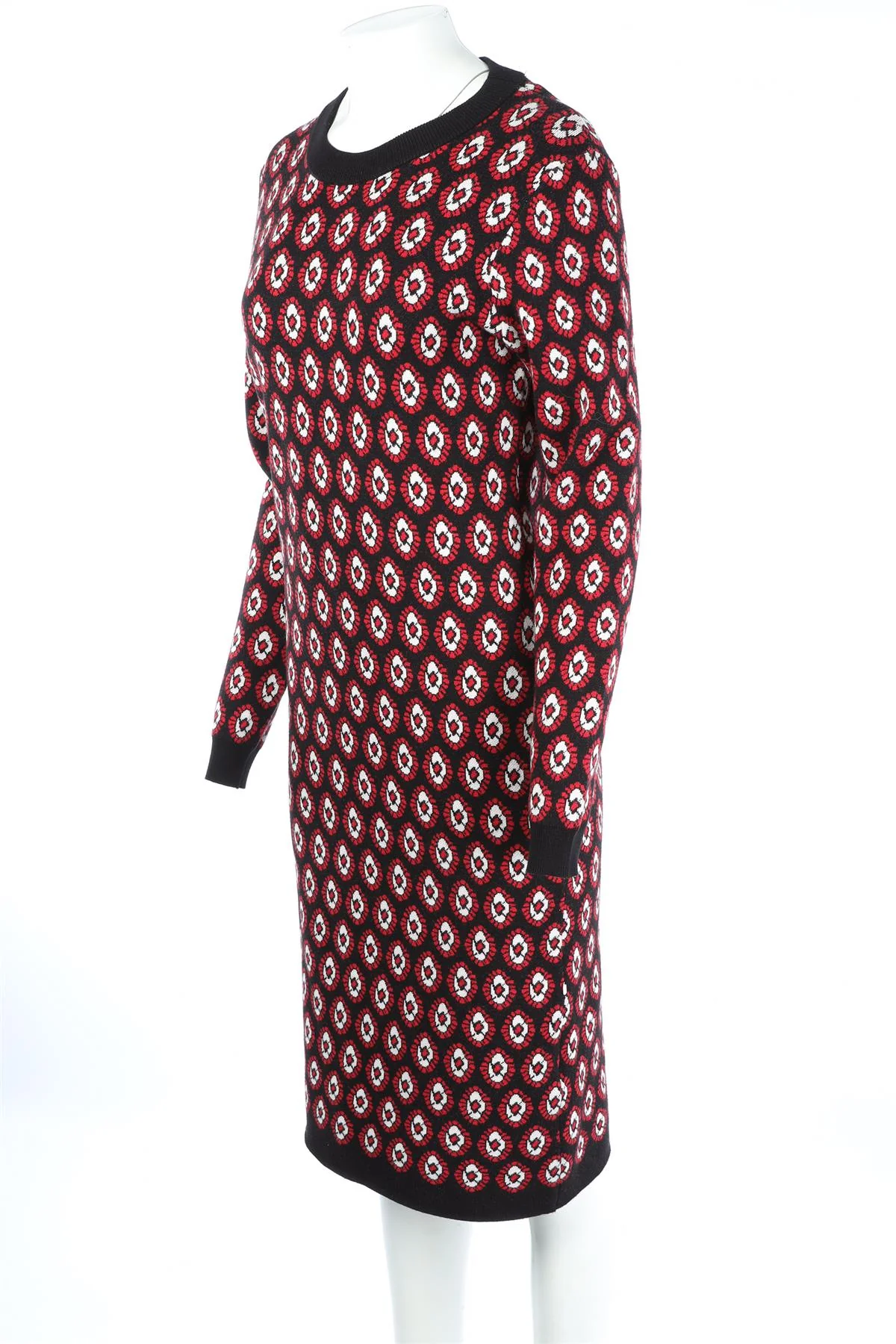 ELIE TAHARI BLACK KNIT MIDI DRESS XLARGE - Image 3