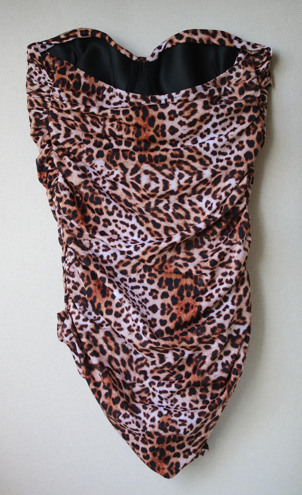 ELIZABETH HURLEY FORTUNA LEOPARD PRINT BANDEAU SWIMSUIT MEDIUM - Image 3