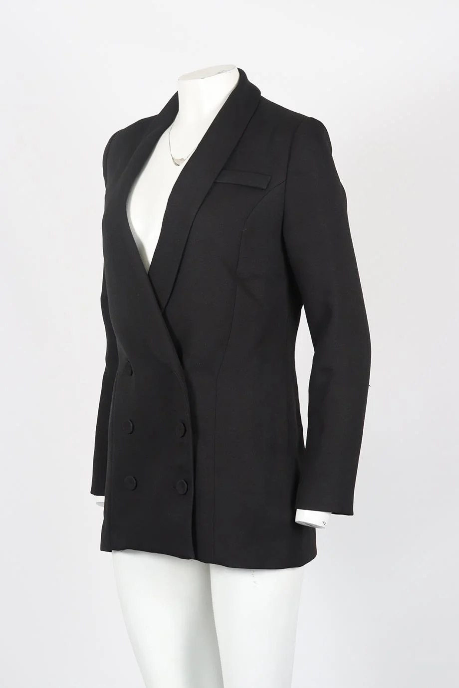ELLIATT DOUBLE BREASTED CREPE BLAZER SMALL - Image 3