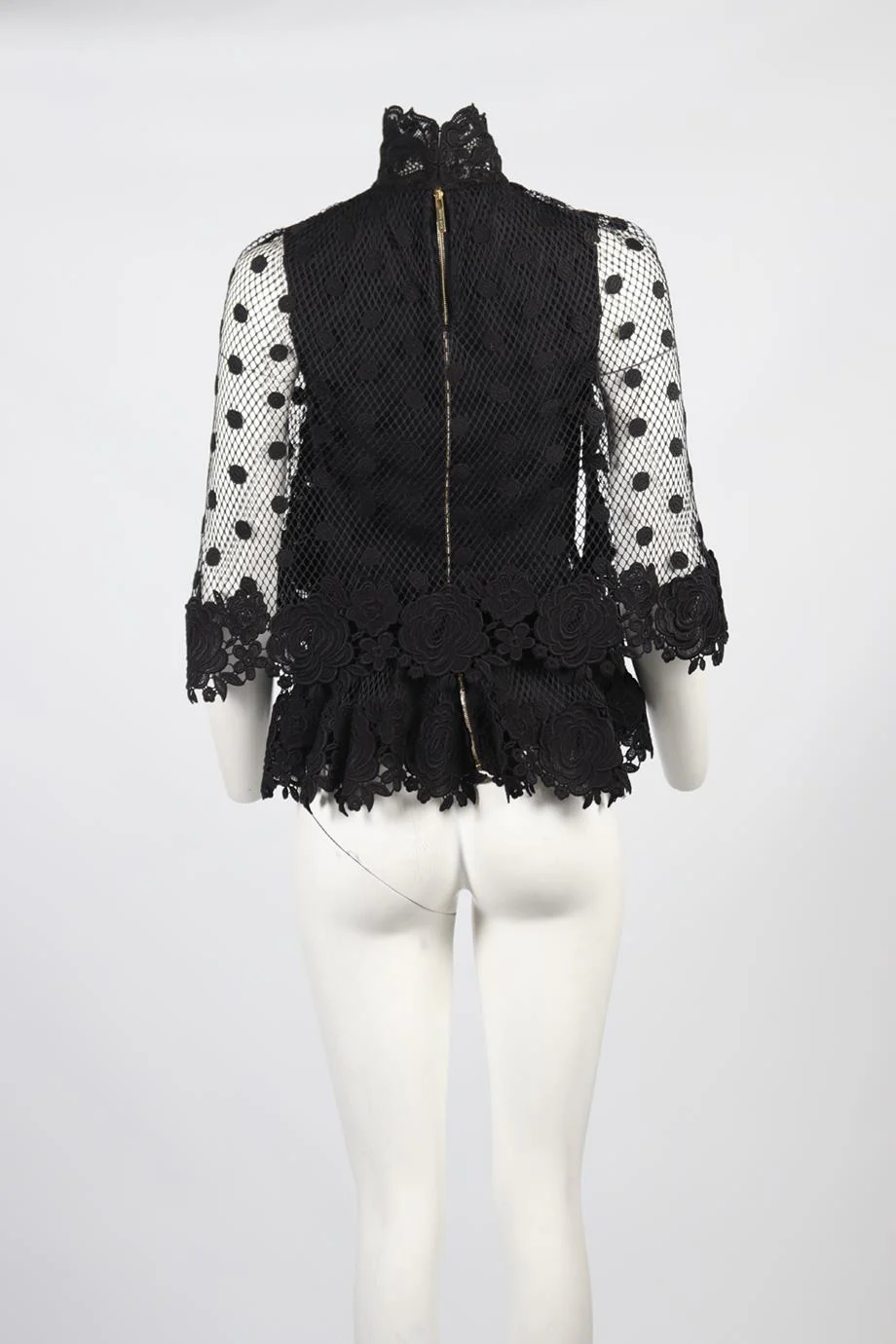 ELLIE SAAB LACE AND MESH TOP FR 36 UK 8 - Image 4