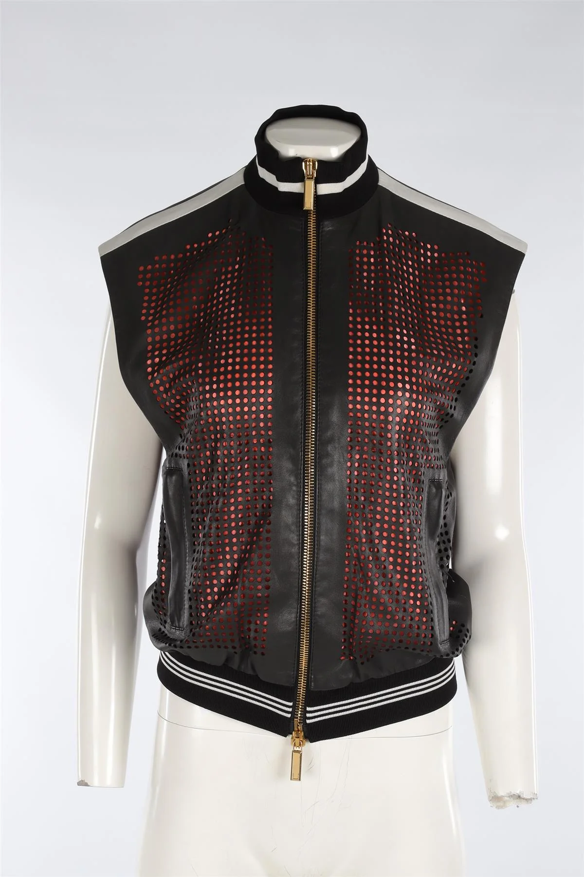 EMANUEL UNGARO MULTI LEATHER GILET IT 40 UK 8 - Image 2