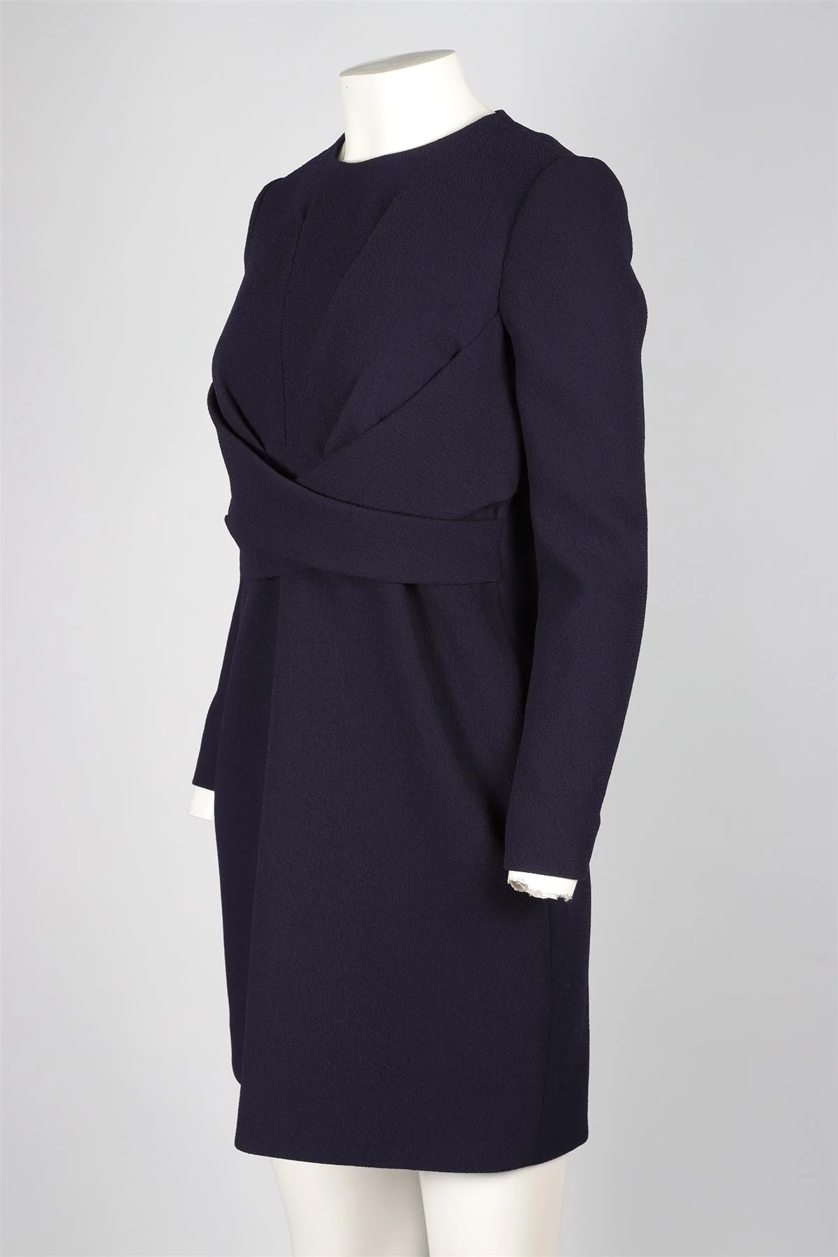 EMILIA WICKSTEAD NAVY CREPE MINI DRESS UK 14 - Image 3