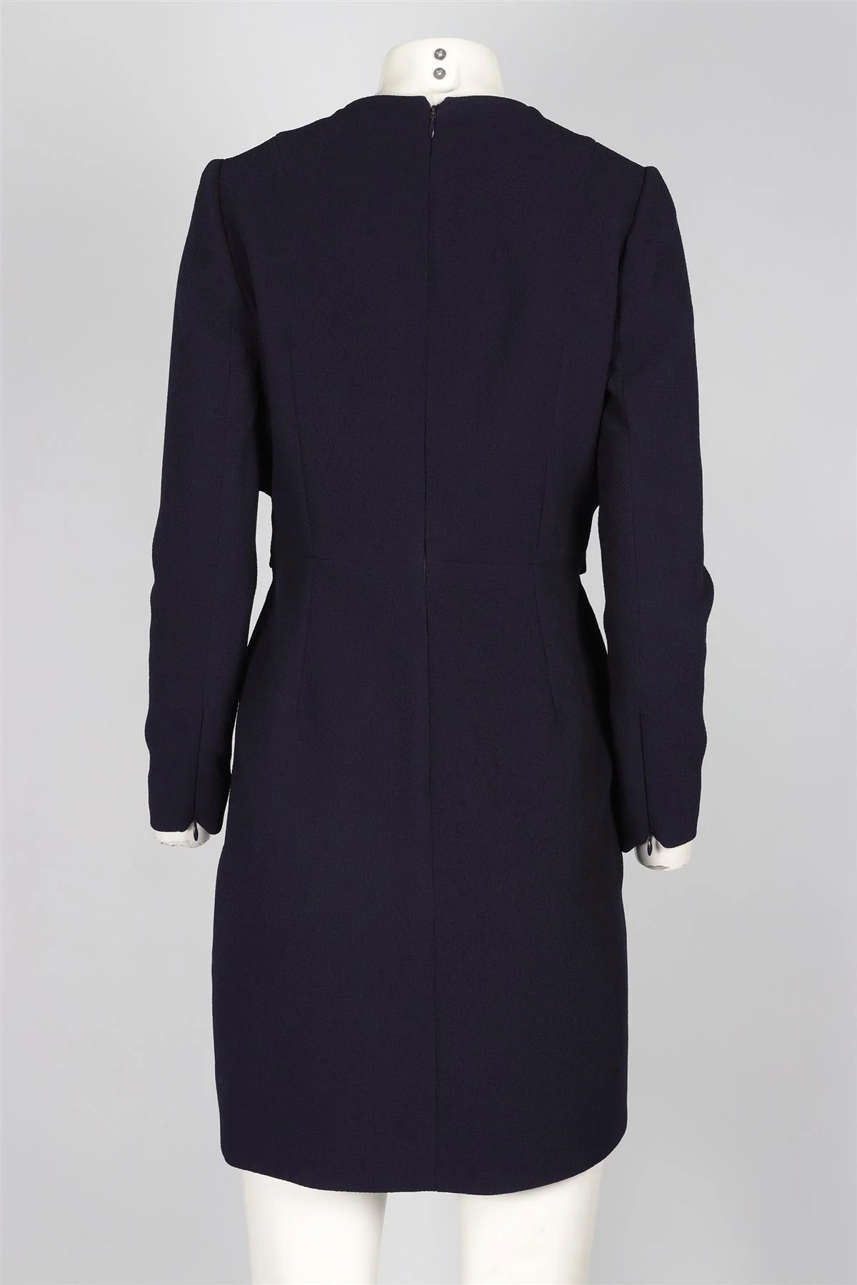 EMILIA WICKSTEAD NAVY CREPE MINI DRESS UK 14 - Image 4