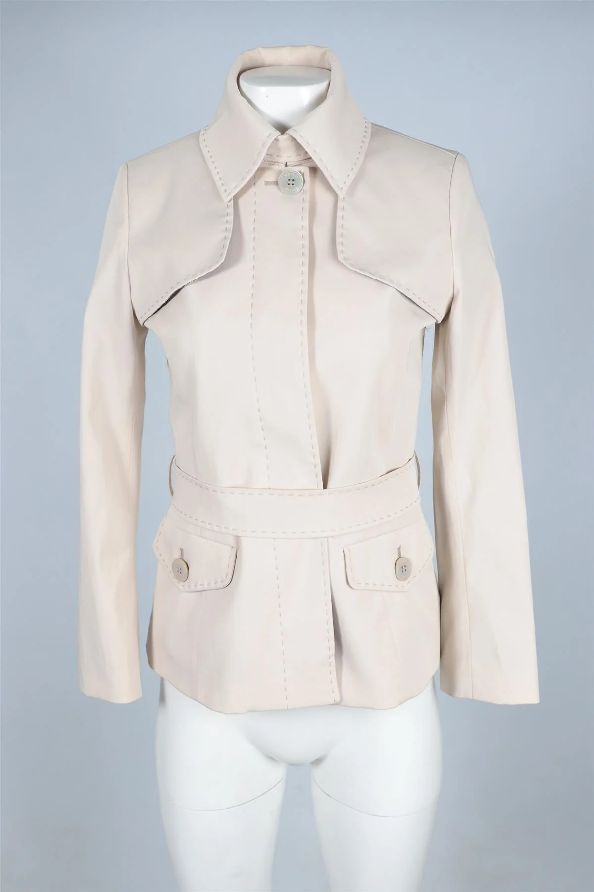 EMILIO PUCCI BEIGE WOVEN JACKET IT 38 UK 6 - Image 2