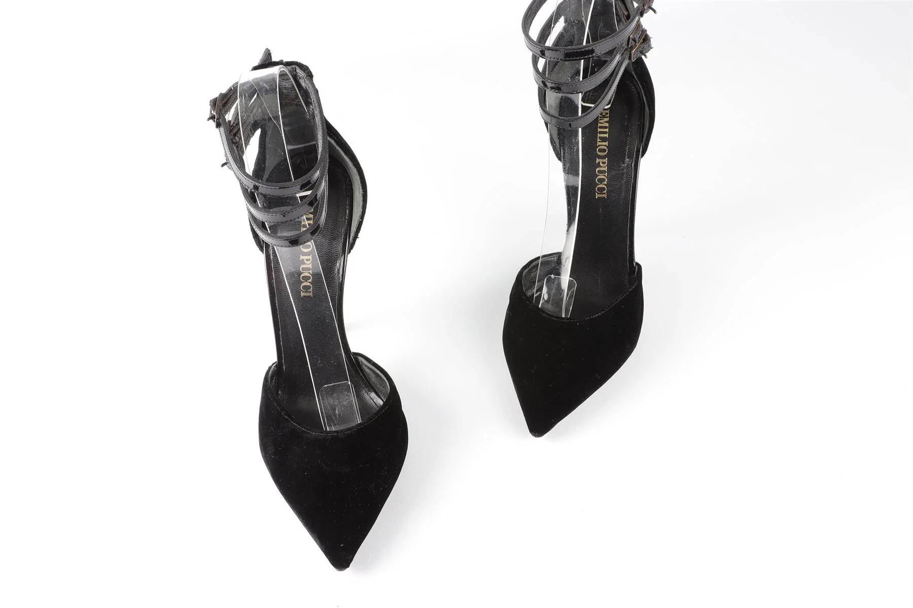 EMILIO PUCCI BLACK VELVET PUMPS EU 37 UK 4 - Image 4