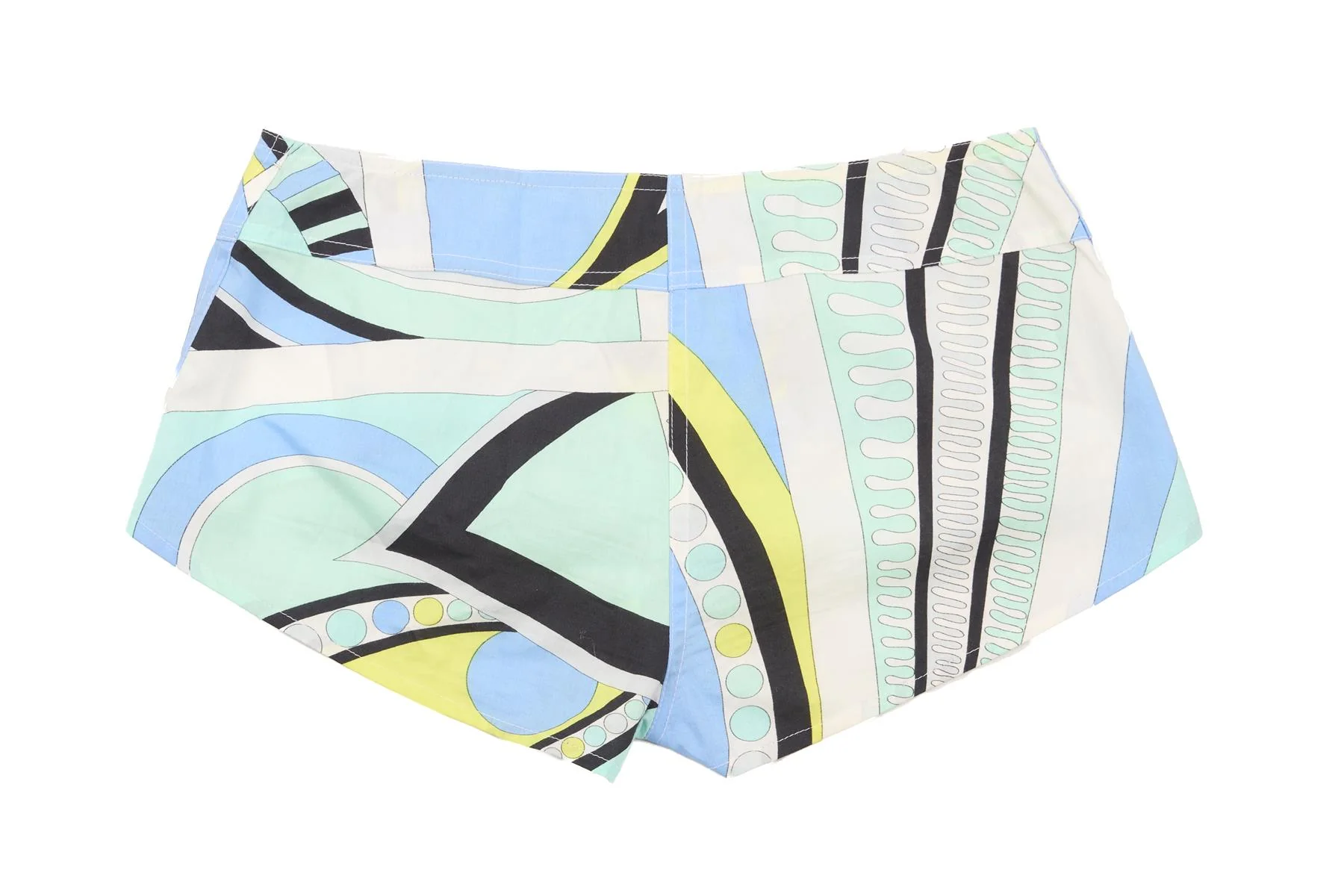 EMILIO PUCCI BLUE VINTAGE COTTON SHORTS IT 38 UK 6 - Image 4