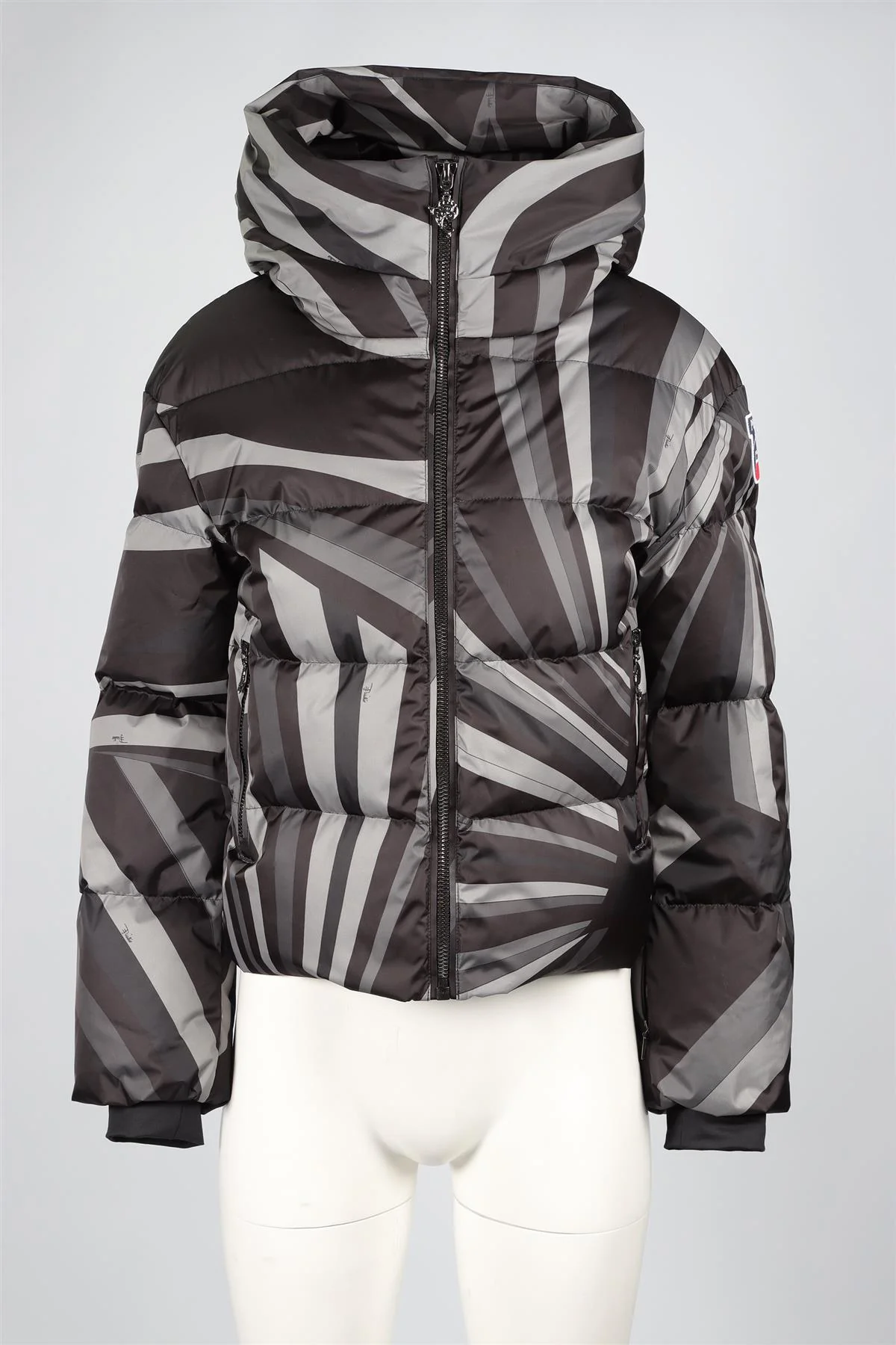 EMILIO PUCCI + FUSALP GREY PADDED DOWN JACKET FR 38 UK 10 - Image 2