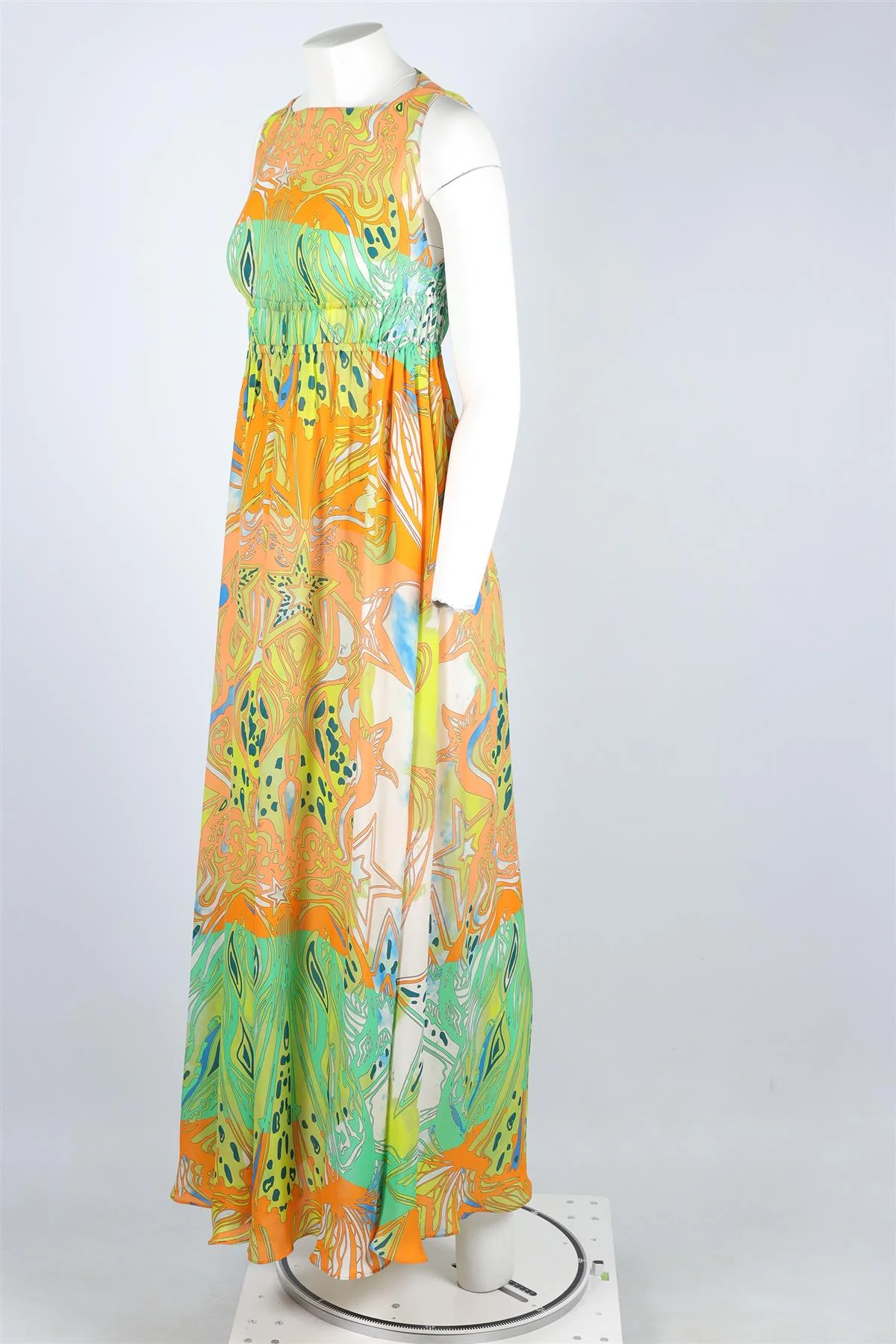 EMILIO PUCCI MULTI SILK MAXI DRESS IT 40 UK 8 - Image 3