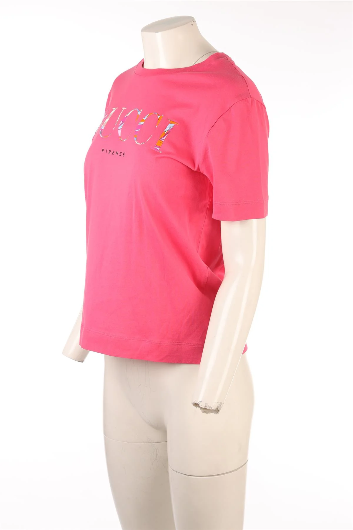 EMILIO PUCCI PINK COTTON T-SHIRT MEDIUM - Image 3
