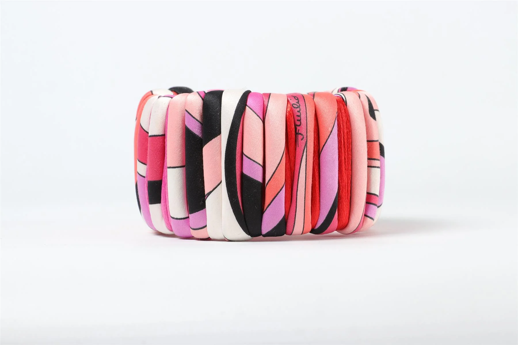 EMILIO PUCCI PINK SILK BANGLE - Image 7