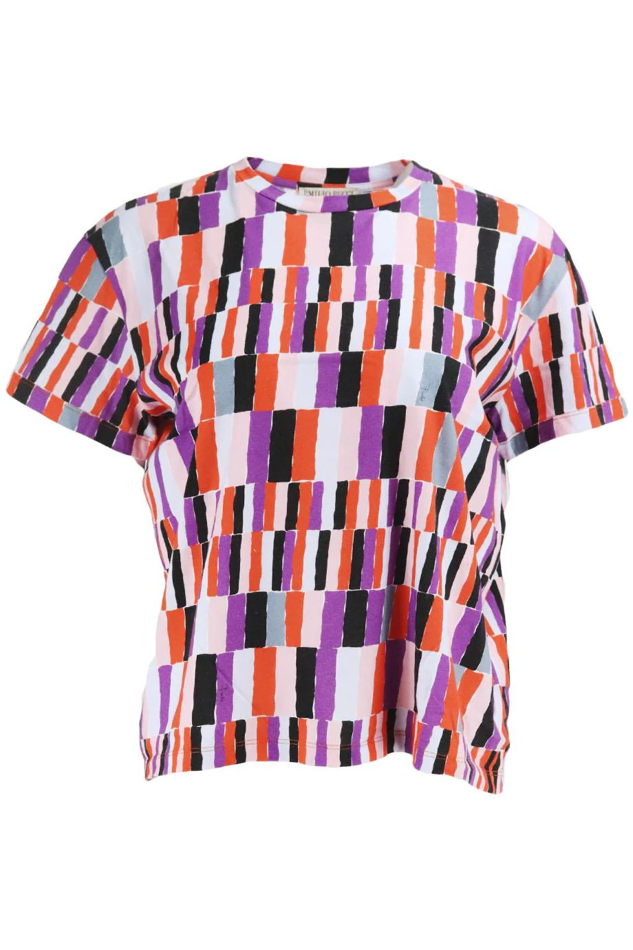 EMILIO PUCCI PRINTED COTTON JERSEY T-SHIRT MEDIUM