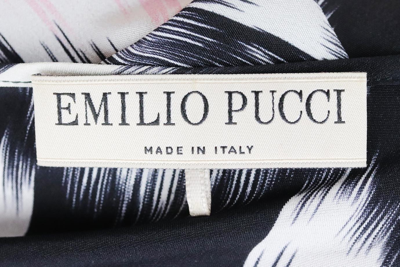 EMILIO PUCCI PRINTED SILK TOP IT 38 UK 6 - Image 6
