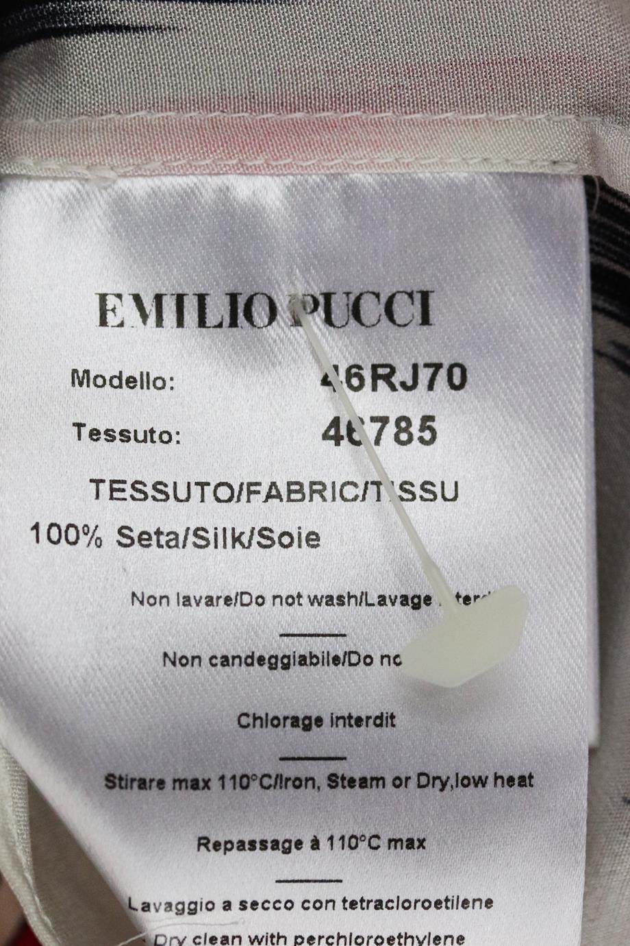 EMILIO PUCCI PRINTED SILK TOP IT 38 UK 6 - Image 7