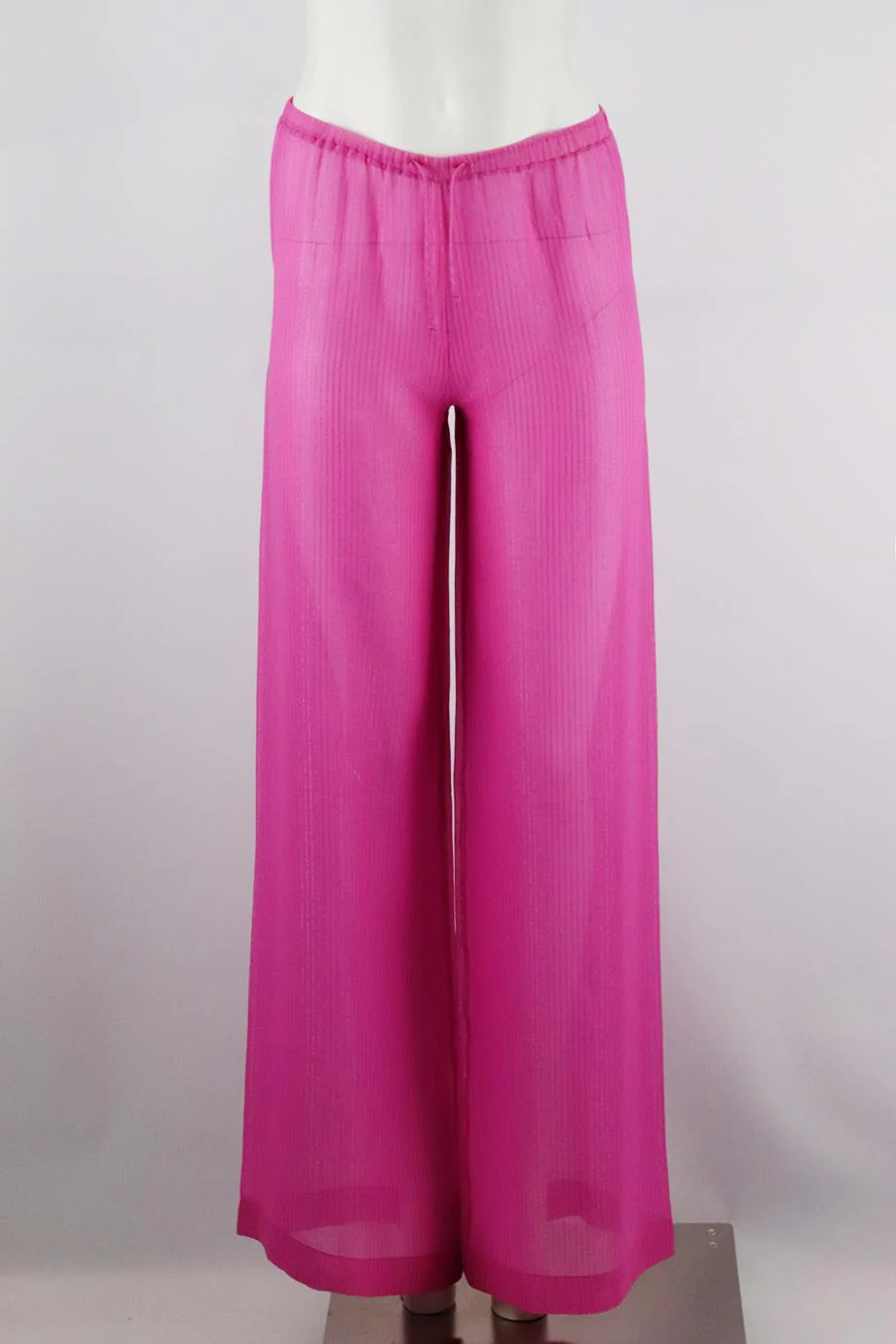 EMILIO PUCCI SILK GEORGETTE WIDE LEG PANTS IT 40 UK 8 - Image 2