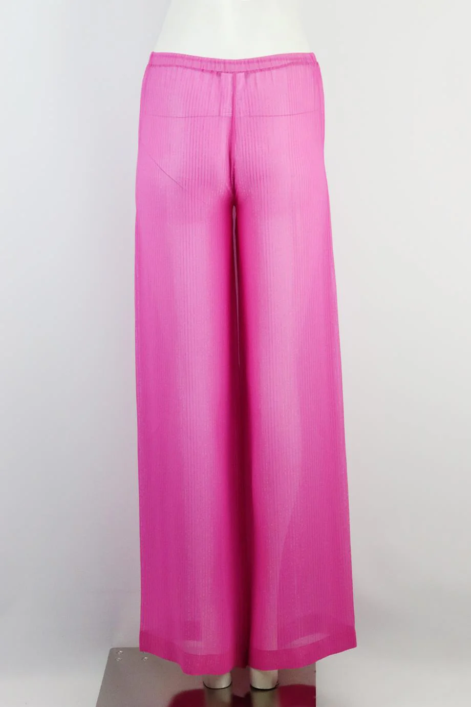 EMILIO PUCCI SILK GEORGETTE WIDE LEG PANTS IT 40 UK 8 - Image 4