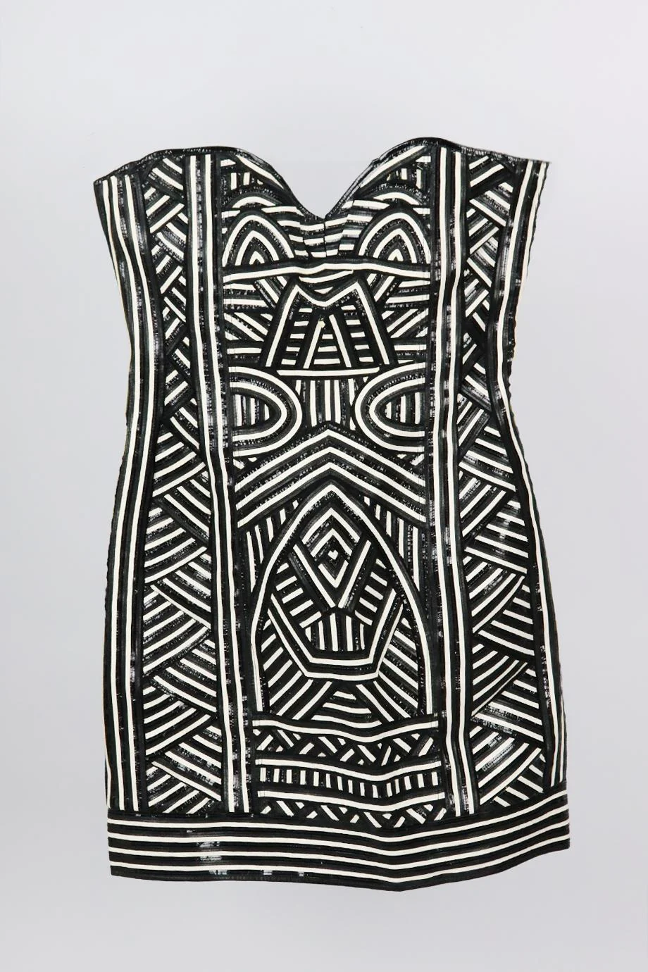 EMILIO PUCCI STRAPLESS LEATHER MINI DRESS IT 38 UK 6 - Image 2