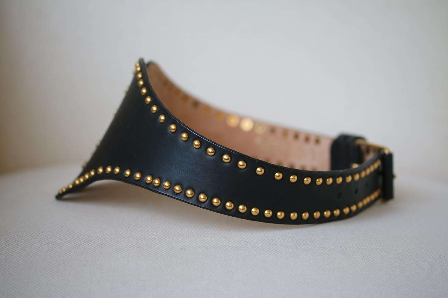 EMILIO PUCCI STUDDED LEATHER WAIST BELT SMALL - Image 2