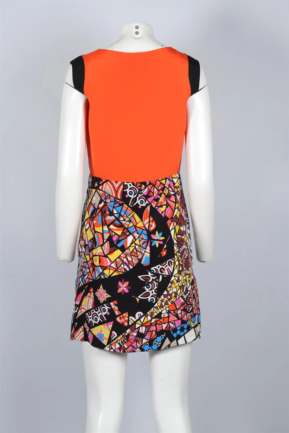 EMILLO PUCCI ORANGE SILK MINI DRESS MEDIUM - Image 4