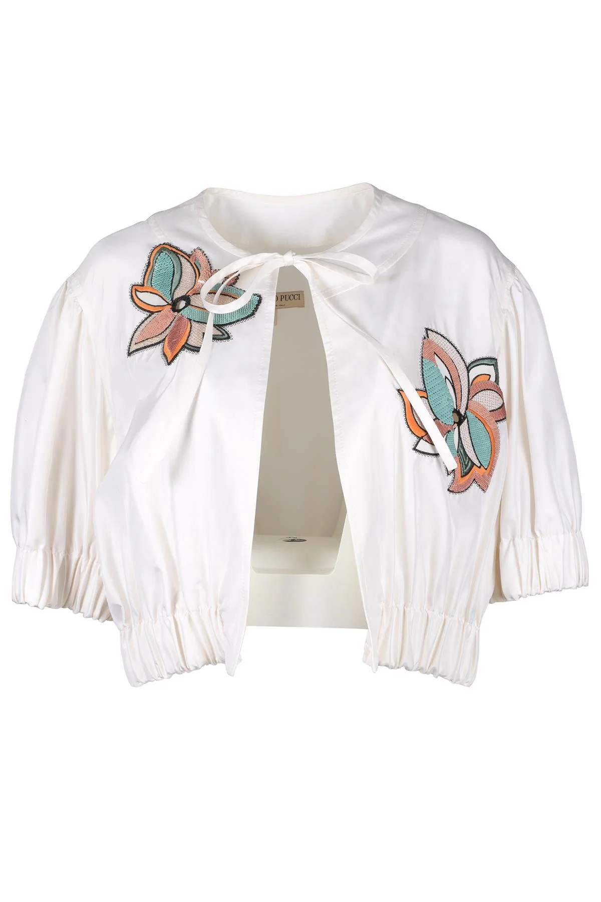 EMILO PUCCI IVORY SEQUIN AND SILK JACKET IT 42 UK 10