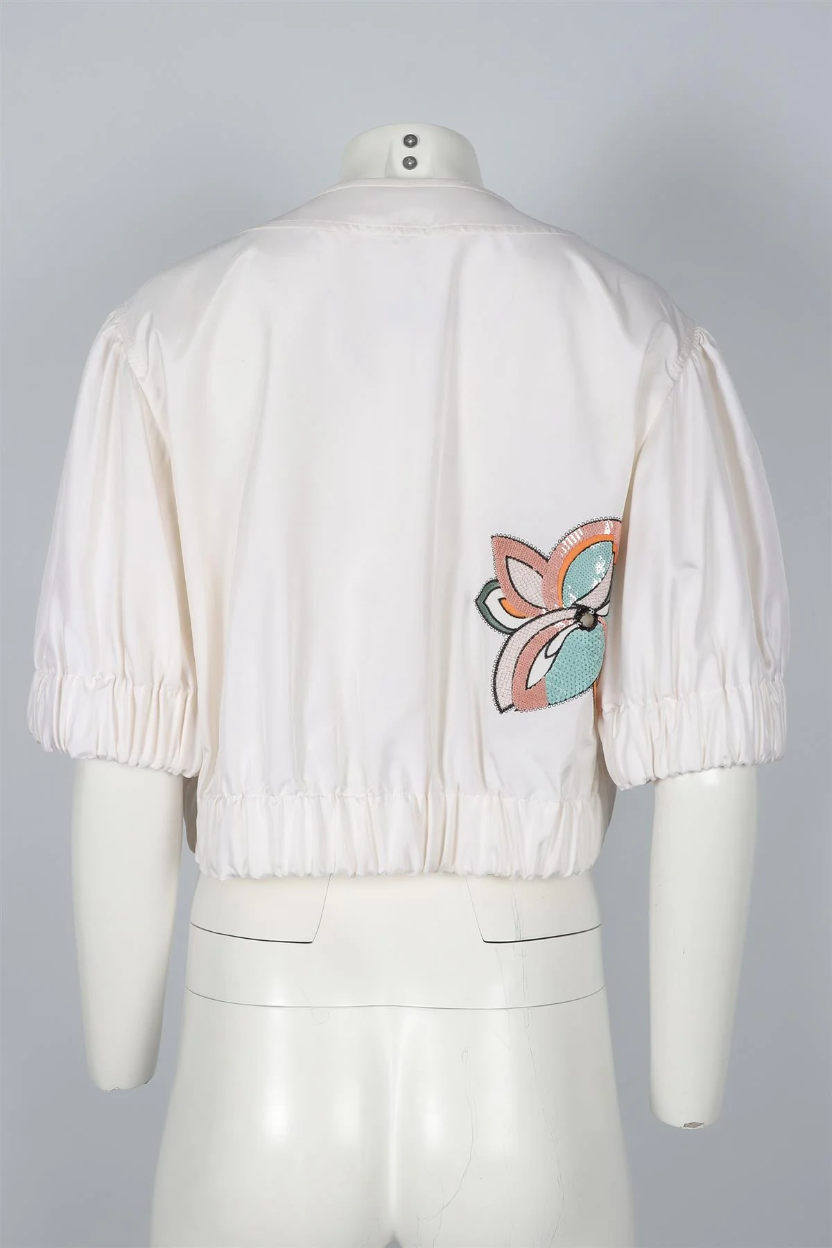 EMILO PUCCI IVORY SEQUIN AND SILK JACKET IT 42 UK 10 - Image 4