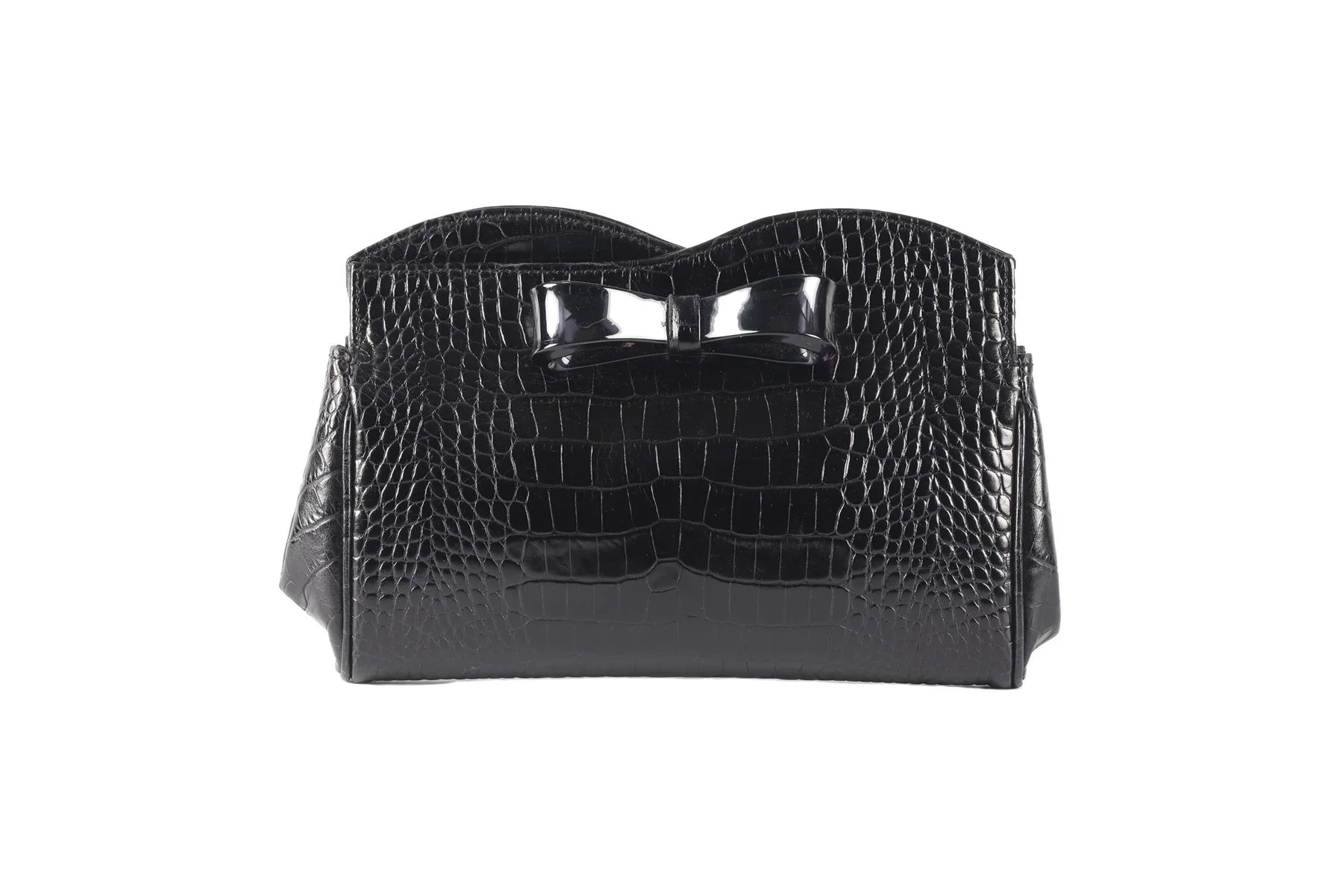 EMPORIO ARMANI BLACK LEATHER CLUTCH - Image 2