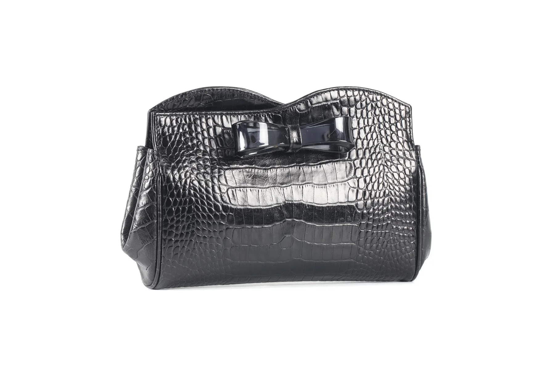 EMPORIO ARMANI BLACK LEATHER CLUTCH - Image 3