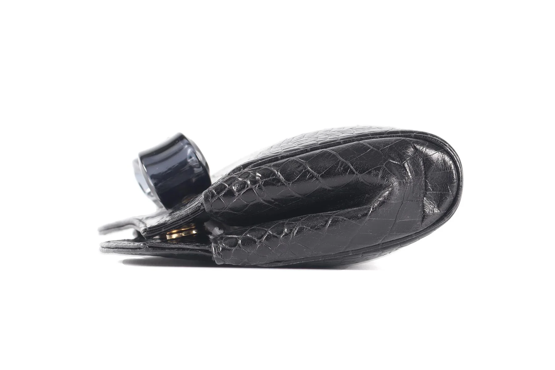 EMPORIO ARMANI BLACK LEATHER CLUTCH - Image 5
