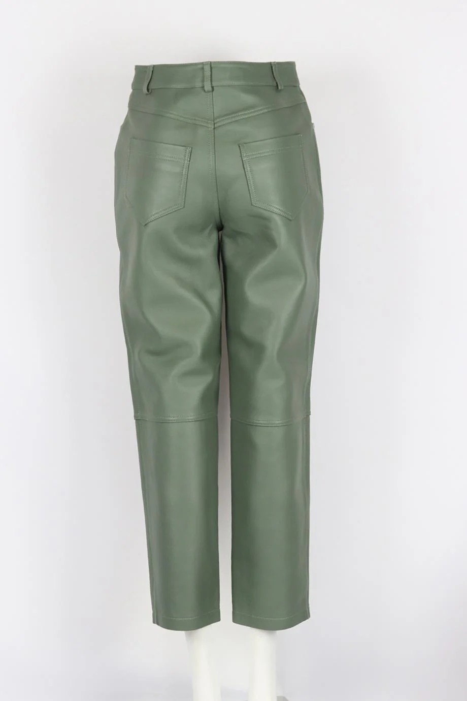 ENA PELLY LEATHER STRAIGHT LEG PANTS US 4 UK 8 - Image 4