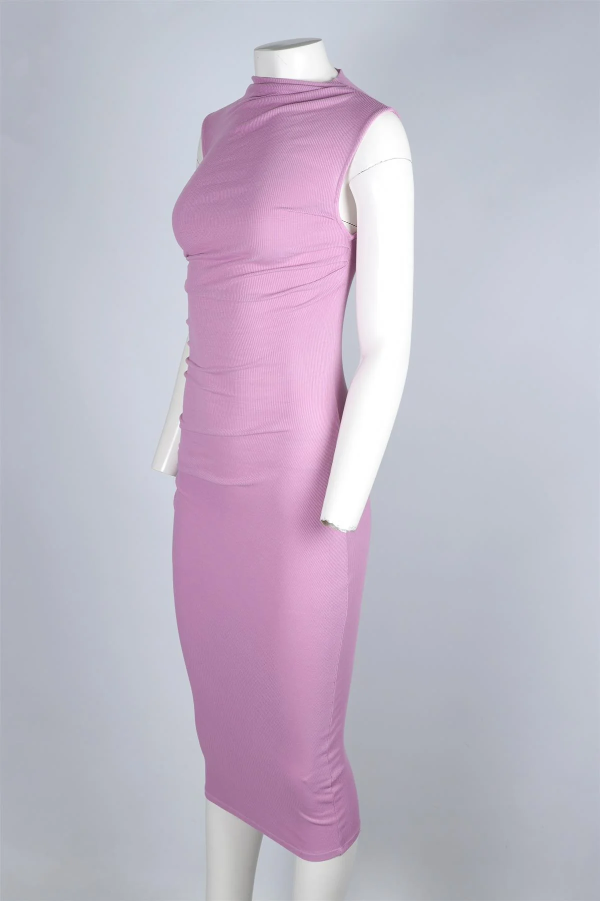 ENZA COSTA PURPLE KNIT MAXI DRESS SMALL - Image 3