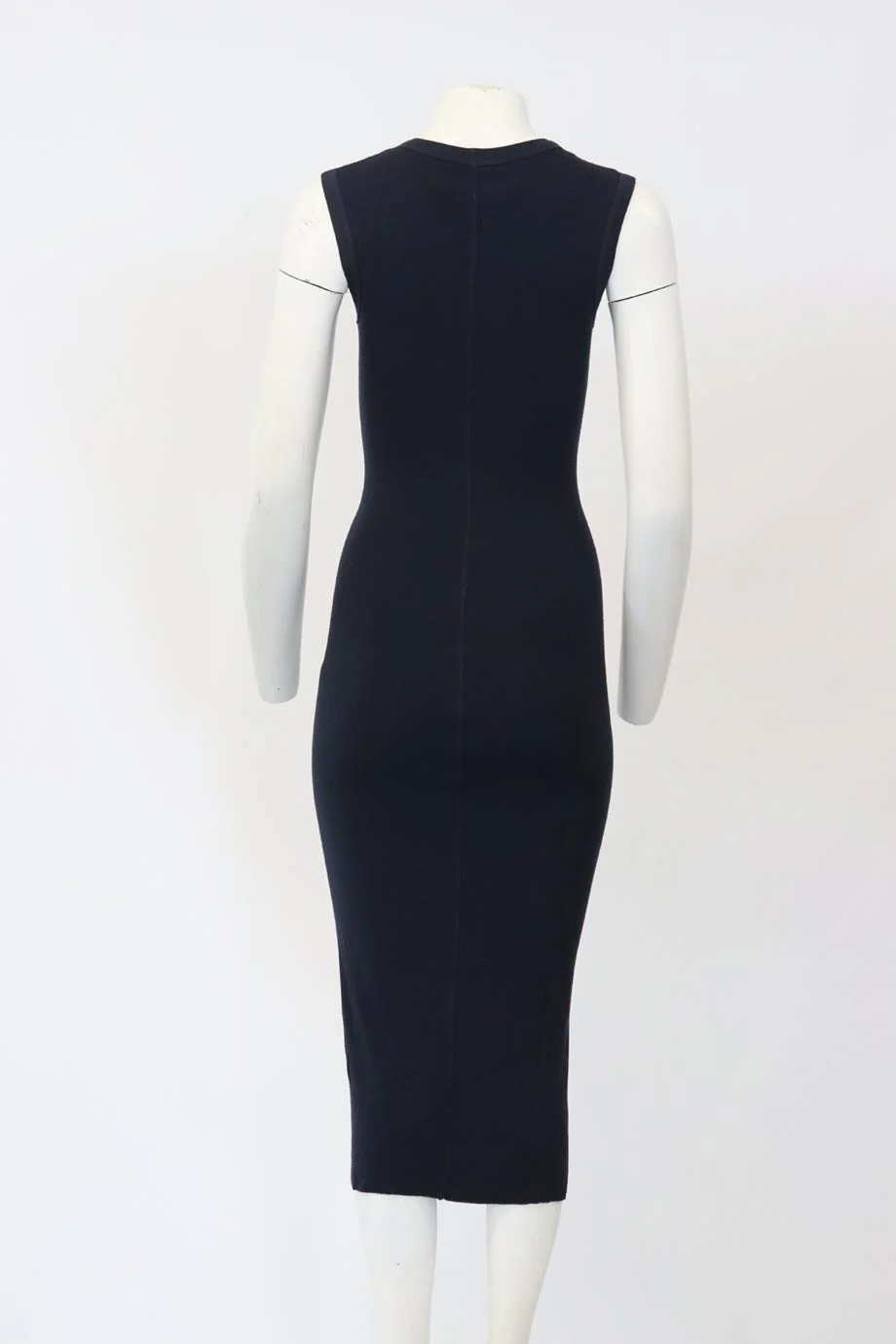 ENZA COSTA RIBBED STRETCH JERSEY MIDI DRESS SMALL - Image 4