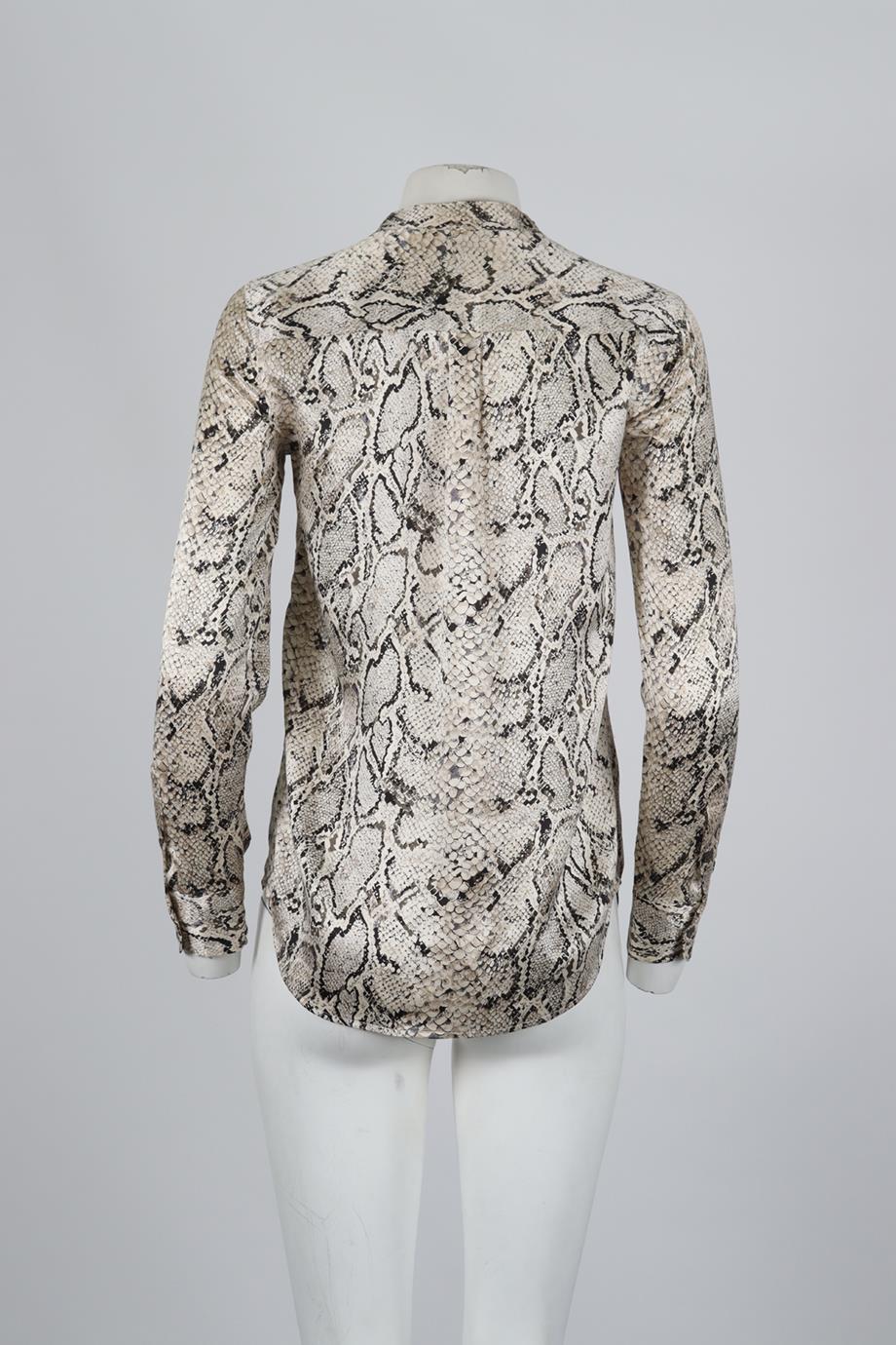 EQUIPMENT PRINTED SILK SATIN BLOUSE XSMALL - Image 4
