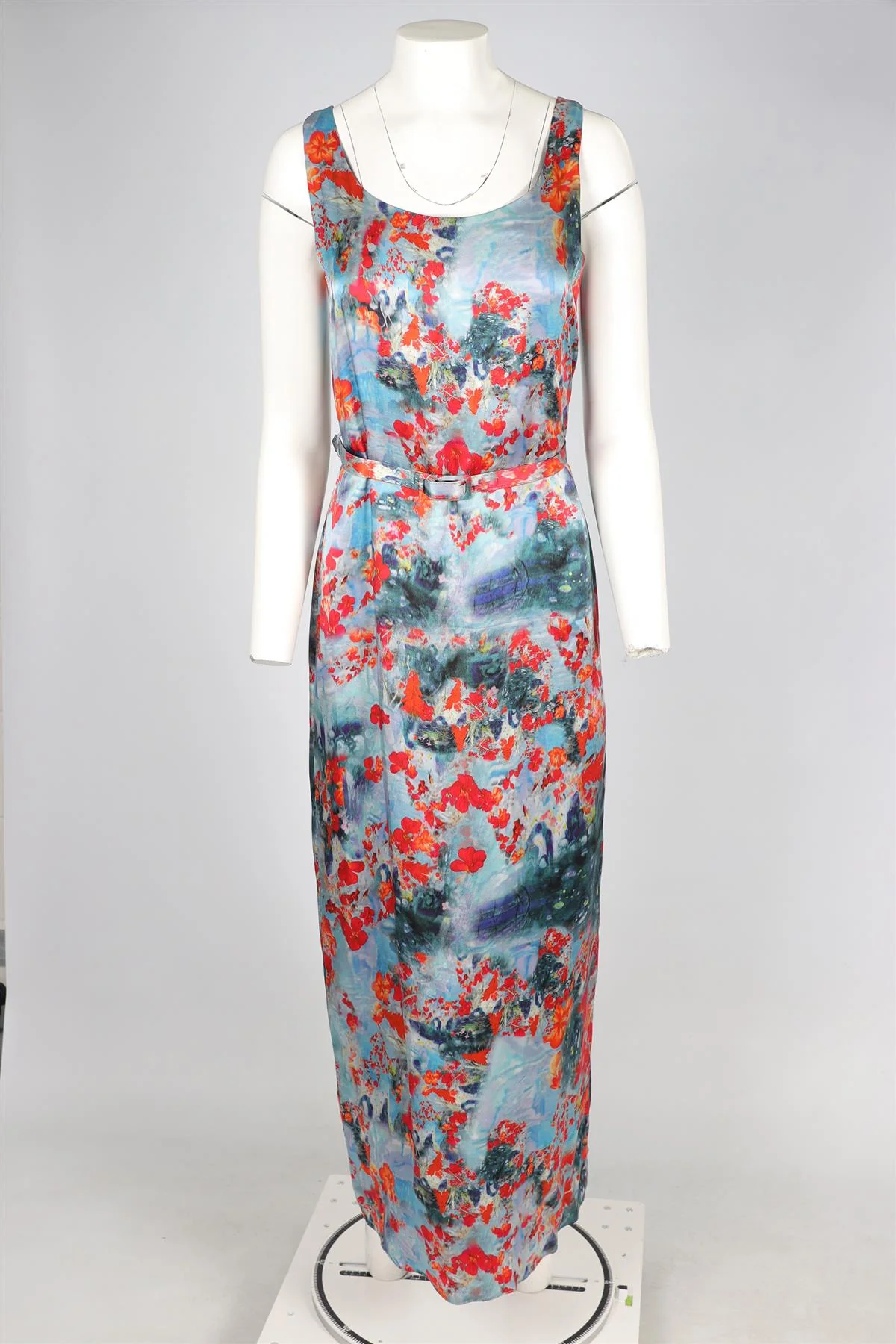 ERDEM BLUE SILK MAXI DRESS UK 10 US 6 - Image 2