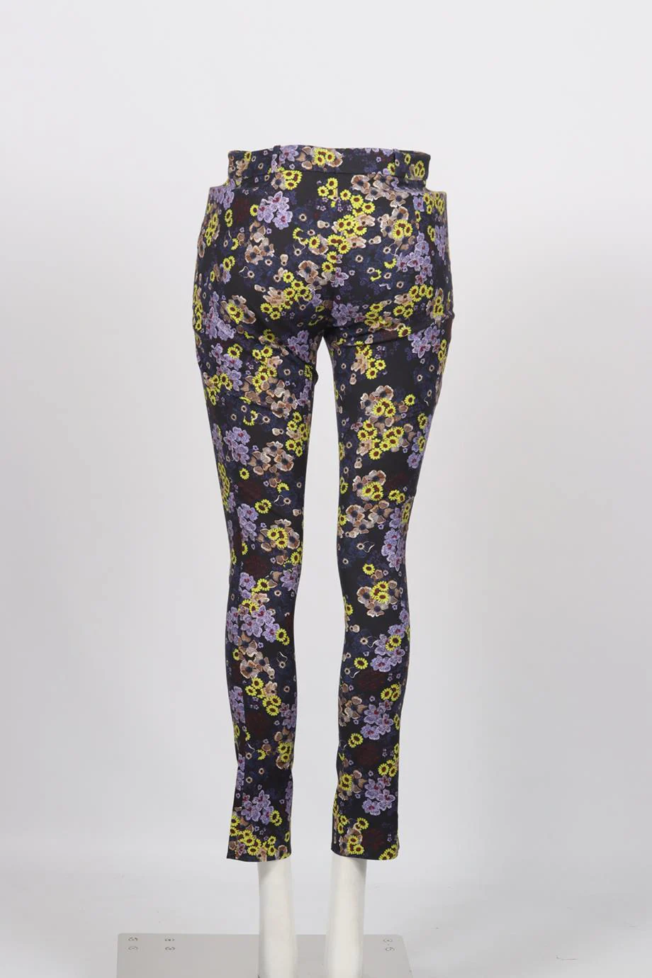 ERDEM FLORAL PRINT COTTON BLEND SKINNY PANTS UK 8 - Image 4