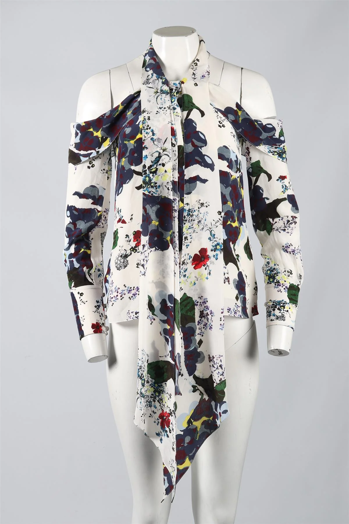 ERDEM FLORAL PRINT SILK TOP UK 8 - Image 2
